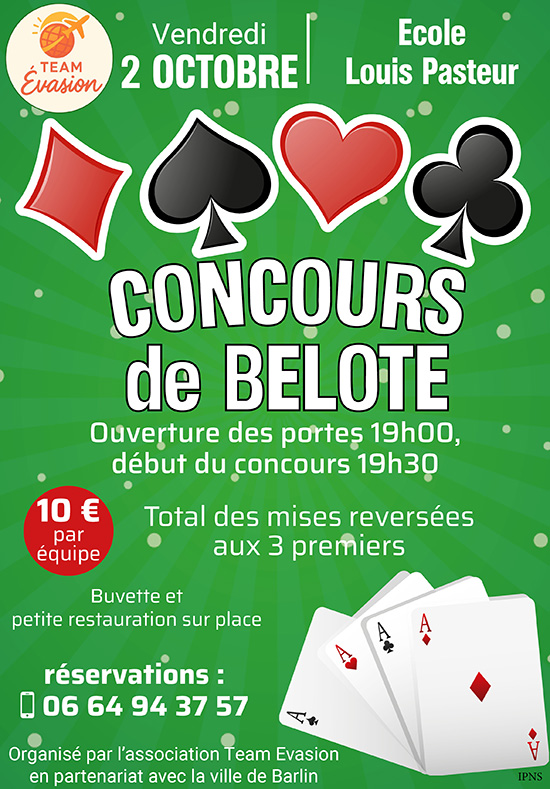 Affiche : Concours de belote