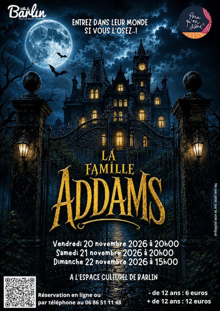 Affiche : Spectacle "La Famille Addams"